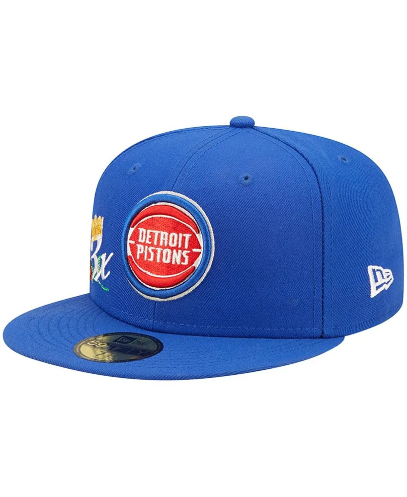 New Era Blue Detroit Pistons 3X NBA Finals Champions Pop Sweat 59FIFTY Fitted Hat