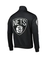 Men's Pro Standard Black Brooklyn Nets Hometown Mock Neck Full-Zip Track Jacket