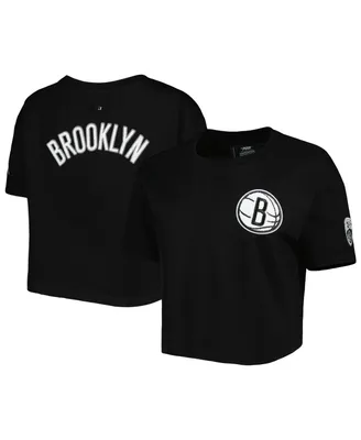 Women's Pro Standard Black Brooklyn Nets Classics Boxy T-shirt