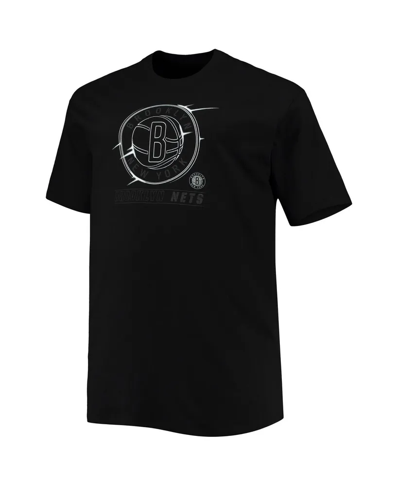 Men's Black Brooklyn Nets Big and Tall Pop T-shirt
