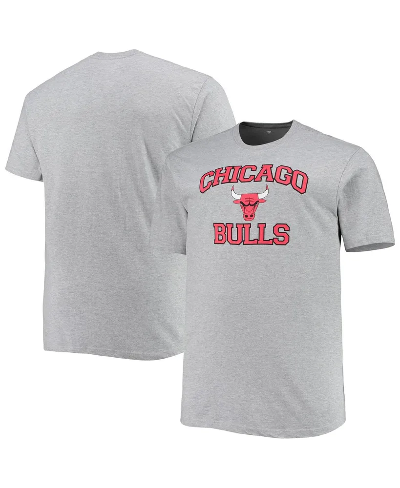 Men's Heathered Gray Chicago Bulls Big and Tall Heart and Soul T-shirt