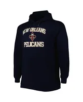 Men's Navy New Orleans Pelicans Big and Tall Heart Soul Pullover Hoodie