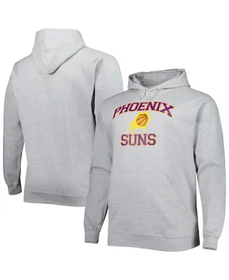 Men's Heathered Gray Phoenix Suns Big and Tall Heart Soul Pullover Hoodie