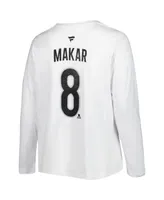 Women's Cale Makar White Colorado Avalanche Plus Name and Number Long Sleeve T-shirt