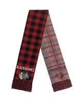 Women's Foco Chicago Blackhawks Plaid Color Block Scarf