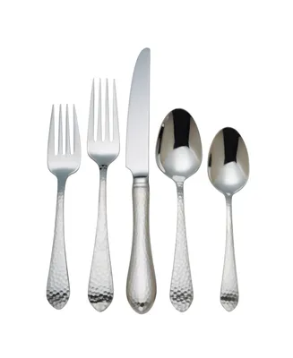 Reed and Barton Hammered Antique Like 5 Pieces Flatware Place Setting Set