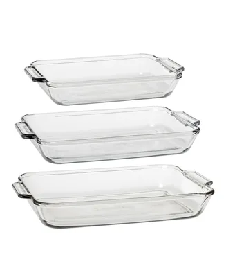 Anchor Hocking 3 Pc. Glass Oven Basics Bakeware Set