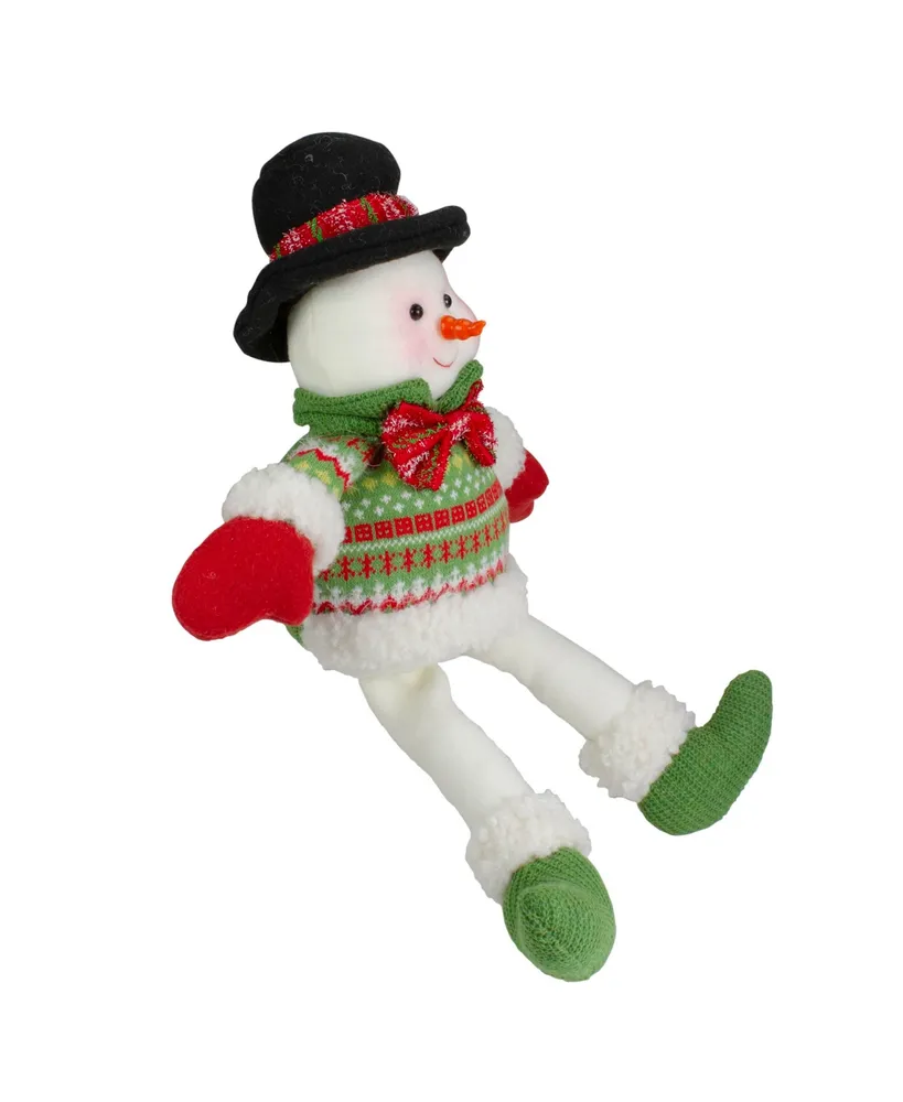 Northlight Sitting Smiling Snowman Christmas Figure, 18"