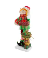 Northlight Santa's Little Animated Elf With Lighted Star Musical Christmas Figure, 30"