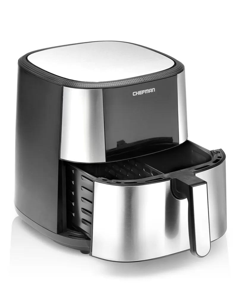 Chefman 8-Qt. TurboFry Stainless Steel Air Fryer with Basket Divider