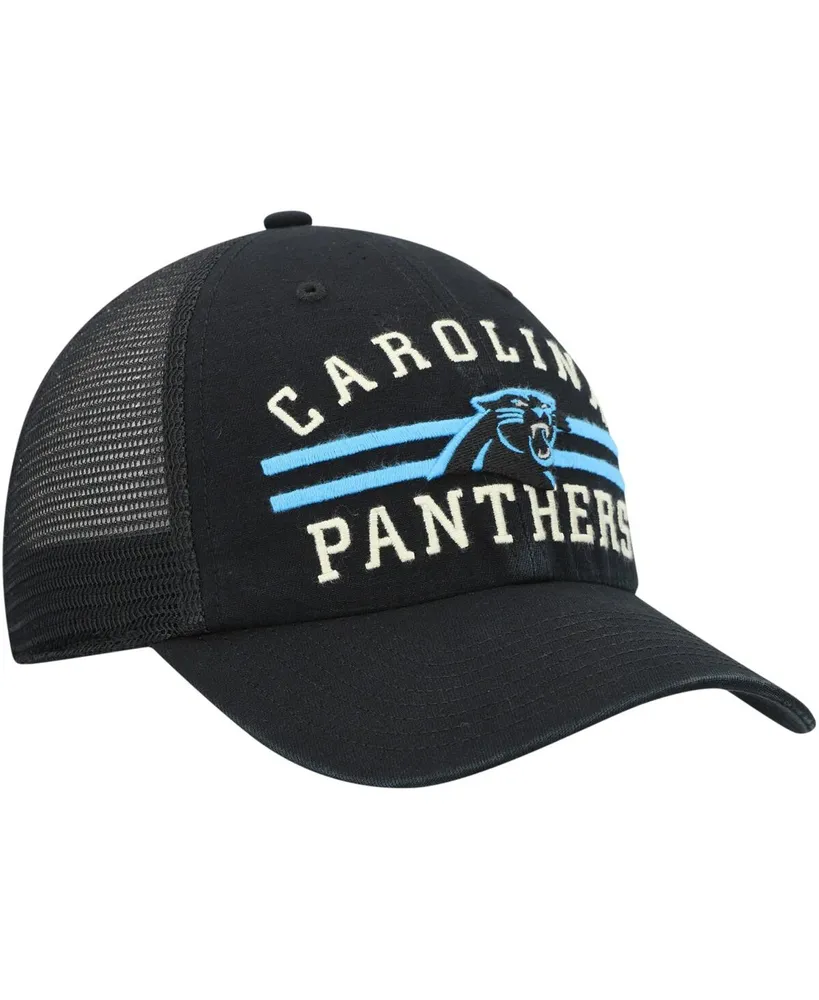 Men's '47 Black Carolina Panthers Highpoint Trucker Clean Up Snapback Hat