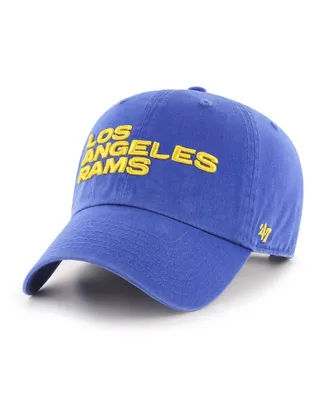 Men's '47 Royal Los Angeles Rams Clean Up Team Script Adjustable Hat