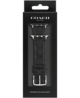 Coach Black Canvas Apple Strap, 38, 40, 41mm