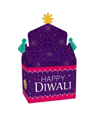 Big Dot of Happiness Happy Diwali - Treat Box Party Favors - Festival of Lights Gable Boxes - 12 Ct