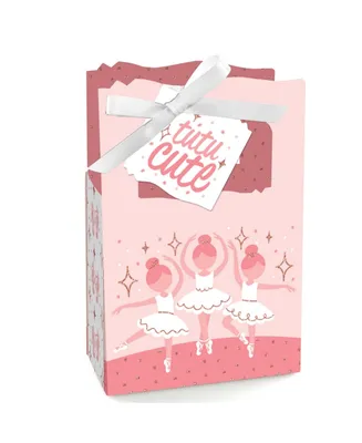 Big Dot of Happiness Tutu Cute Ballerina - Ballet Birthday Party or Baby Shower Favor Boxes - Set of 12
