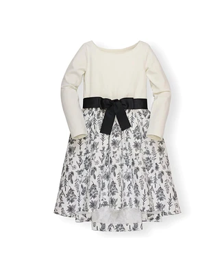 Hope & Henry Little Girls Lightweight High-Low Skater Dress