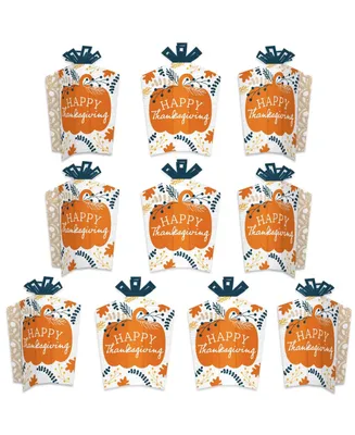 Big Dot of Happiness Happy Thanksgiving - Table Decorations - Fall Harvest Party Fold and Flare Centerpieces - 10 Count