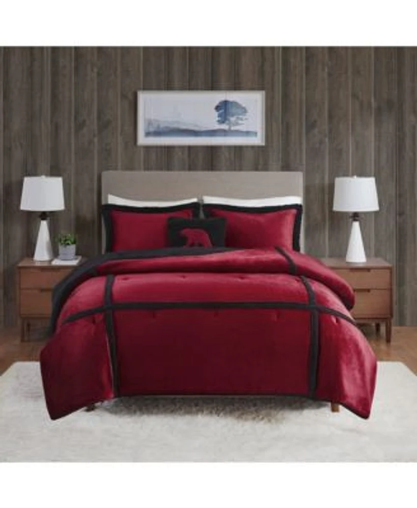 Woolrich Orlen Reversible Plush To Sherpa Comforter Sets