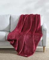 Eddie Bauer Solid Ultra Lux Plush Reversible Throw, 60" X 50"