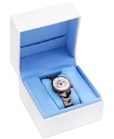 Abingdon Co. Women's Elise Swiss Tri-Time Bronze Ion-Plated Stainless Steel Bracelet Watch 33mm