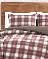 Eddie Bauer Navigation Plaid Red Reversible Comforter Set, King