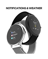 Sport 3 Unisex Touchscreen Smartwatch: Rose Gold Case with Black Silicone Strap 45mm