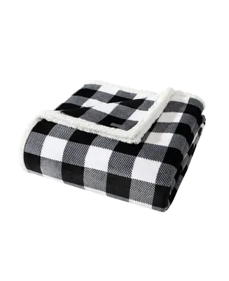 Eddie Bauer Cabin Plaid Ultra Soft Plush Fleece Reversible Full/Queen Blanket