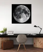 Empire Art Direct Full Moon Frameless Free Floating Tempered Glass Panel Graphic Wall Art, 40" x 40" x 0.2"