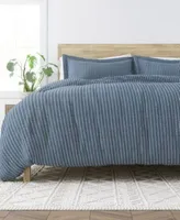 Kaycie Gray Dotted Stripe Duvet Cover Sets