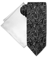 Steve Harvey Men's Paisley Tie & Pocket Square Set