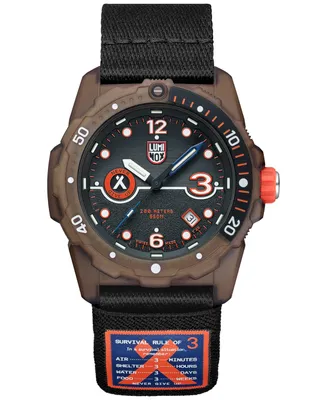 Luminox Men's Swiss Bear Grylls Rule of 3 Sea Series Rubber Strap Watch 42mm