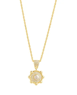 Sterling Forever Cubic Zirconia Etta Pendant Necklace