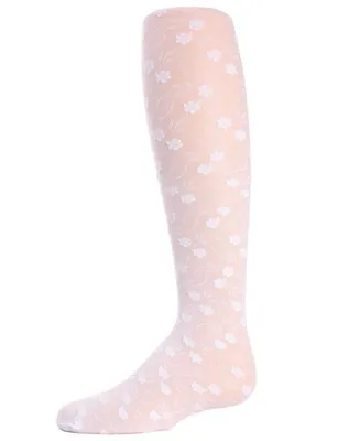 Infant Sweet Blossoms Sheer Raised Floral Print Tights