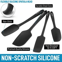 4pcs Silicone Spatula Set - Heat Resistant Tools for Cooking, Baking & Mixing