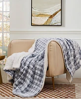 Royal Luxe Reversible Micromink to Faux-Sherpa Tie-Dye Throw, 50" x 60", Exclusively at Macy's