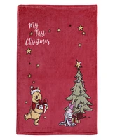 Disney Winnie the Pooh My First Christmas Photo Op Baby Blanket