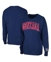 Women's Colosseum Navy Gonzaga Bulldogs Campanile Pullover Sweatshirt