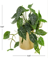 Modern Pothos Artificial Plant, 11.5"