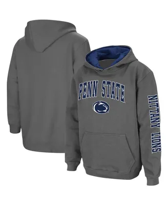 Youth Boys Colosseum Charcoal Penn State Nittany Lions 2-Hit Team Pullover Hoodie