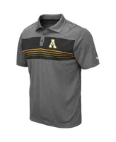 Men's Colosseum Heathered Charcoal Appalachian State Mountaineers Smithers Polo Shirt