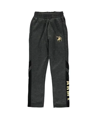 Youth Boys Colosseum Heathered Charcoal Army Black Knights Fleece Pants