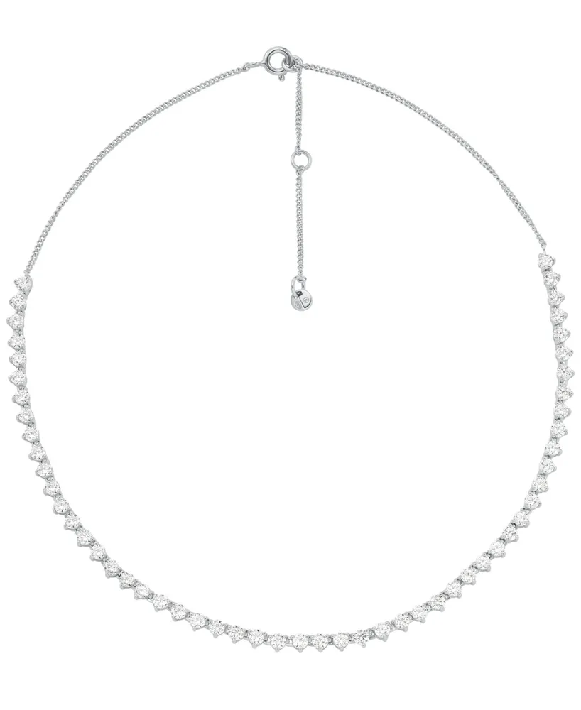 Michael Kors Sterling Silver Tennis Necklace