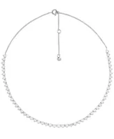 Michael Kors Sterling Silver Tennis Necklace