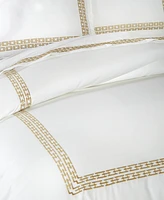 Hotel Collection Chain Links Embroidery 100% Pima Cotton Duvet Cover Set, Full/Queen, Exclusively at Macy's