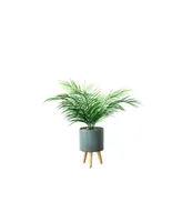 Nature's Elements Desktop Artificial Areca Palm in Decorative Pot