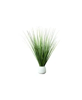 Nature's Elements Desktop Artificial Foliage in Ribbed Pot