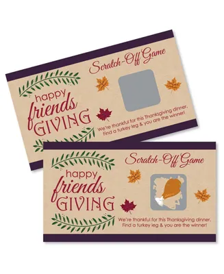 Big Dot of Happiness Friends Thanksgiving Feast - Friendsgiving Party Game Scratch Off Cards - 22 Ct