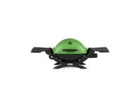 Weber Q 1200 Liquid Propane Grill Green With Adapter Hose And Grill Cover