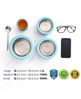 Stainless Steel Food Containers, Set of 3, 420ML, 730ML,1.2L