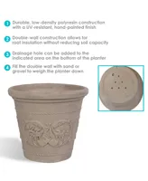 Sunnydaze Decor Arabella 19.5" Outdoor Double-Walled Polyresin Planter